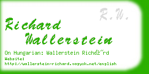 richard wallerstein business card